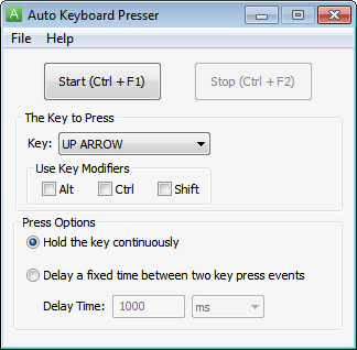 Click to view Auto Keyboard Presser 2.1.0.8 screenshot